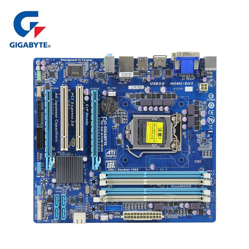 Main Giga B75M-D3H 4 khe ram